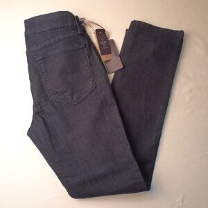 NWT NYDJ Denim Jeans Size 4P Samantha Slim Mid Rise Dark Wash